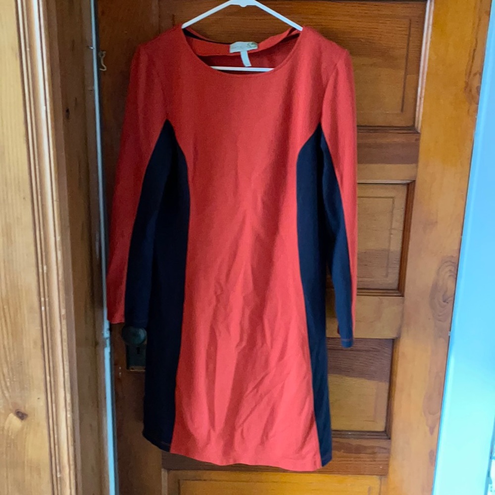 Mid Length Color Block Dress